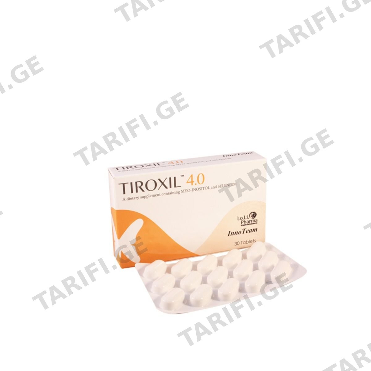 თიროქსილი - Tiroxil 4.0 30 ტაბლეტი