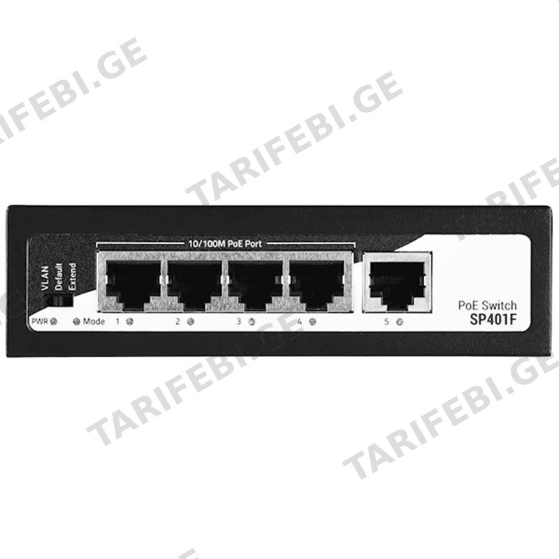5 პორტიანი სვიჩი 2E SP401F-2 POWERLINK BLACK