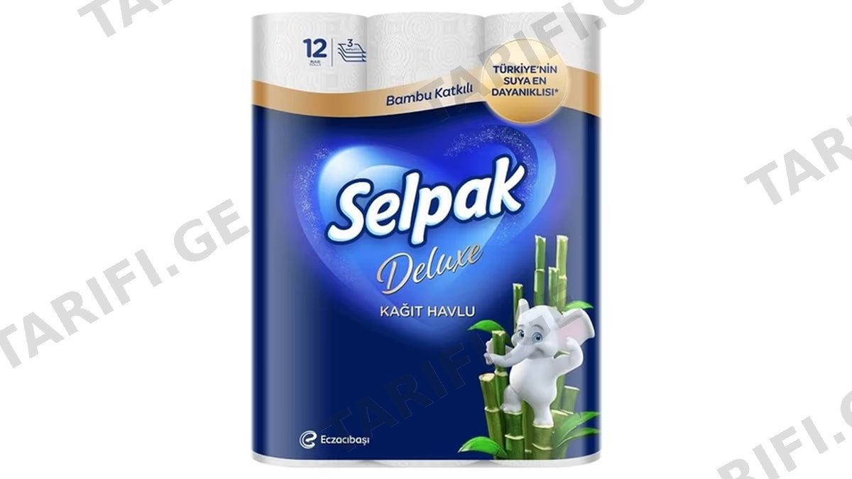 პირსახოცი სელპაკ ბამბუ / 4x12ც 3 ფენა / (7905401)