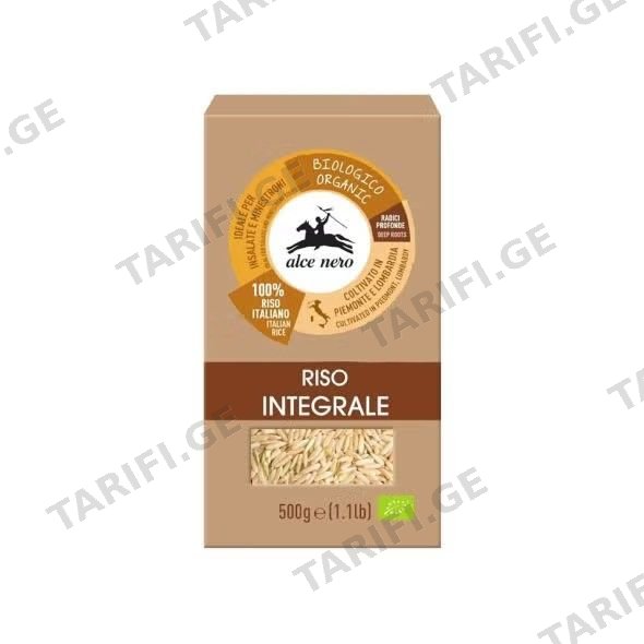 ბრინჯი /Alce Nero/ ორგანული ყავისფერი 811041 /12*500 გრ