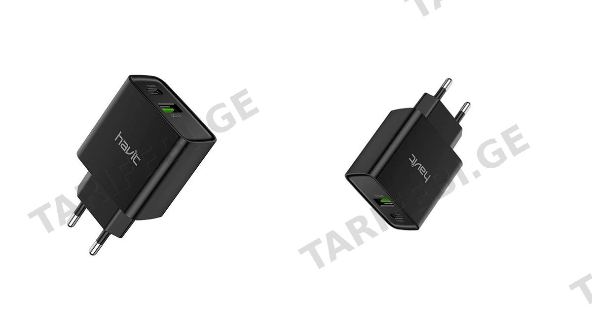 HAVIT UC111 Fast Charger (1.USB port 20W) (1.PD20W) ადაპტერი შავი (6650)