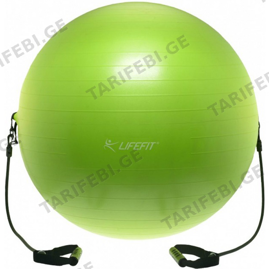 გიმნასტიკური ბურთი სახელურებით LIFEFIT 4891223091373 (65 CM)