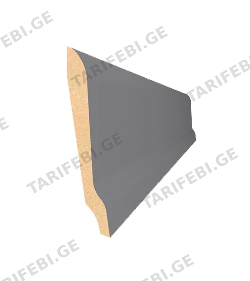 ლამინ. იატაკის პლინტუსი MDF 9*80*2800 SPR-7034 შესაღები #3082 MATT BUTE WHITE მწარ. AGT