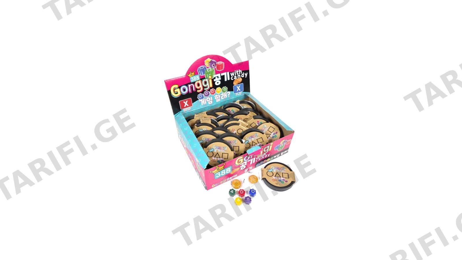 კამფეტი სათამაშოთი "Squid Game" Gonggi კარამელის არომატით 20გრ.