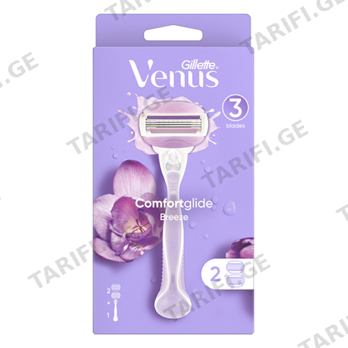 ჯილეტი - Venus Breeze დანადგარი +2კასეტა 6272/4919 Venus Breeze Razor 2 Up 6272/4919