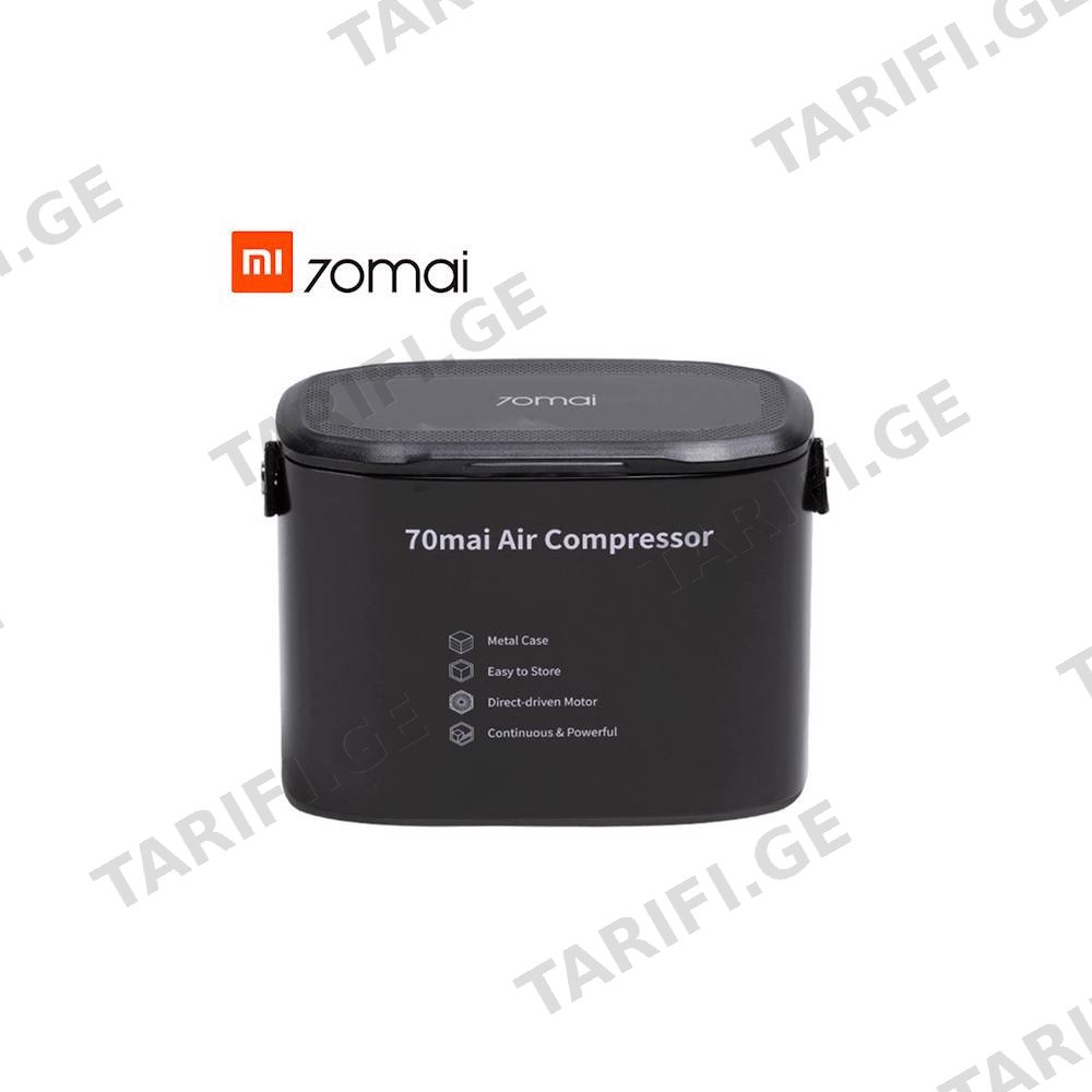 მანქანის კომპრესორი Xiaomi 70Mai Air Compressor Midrive TP01 Protable Mini Electric Car Air Pump Max Pressure 7bar Black