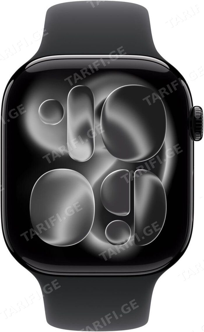 Apple Watch Series 11 GPS 42mm Jet Black Aluminium Case with Black Sport Band - S/M (MEQT4RK/A)