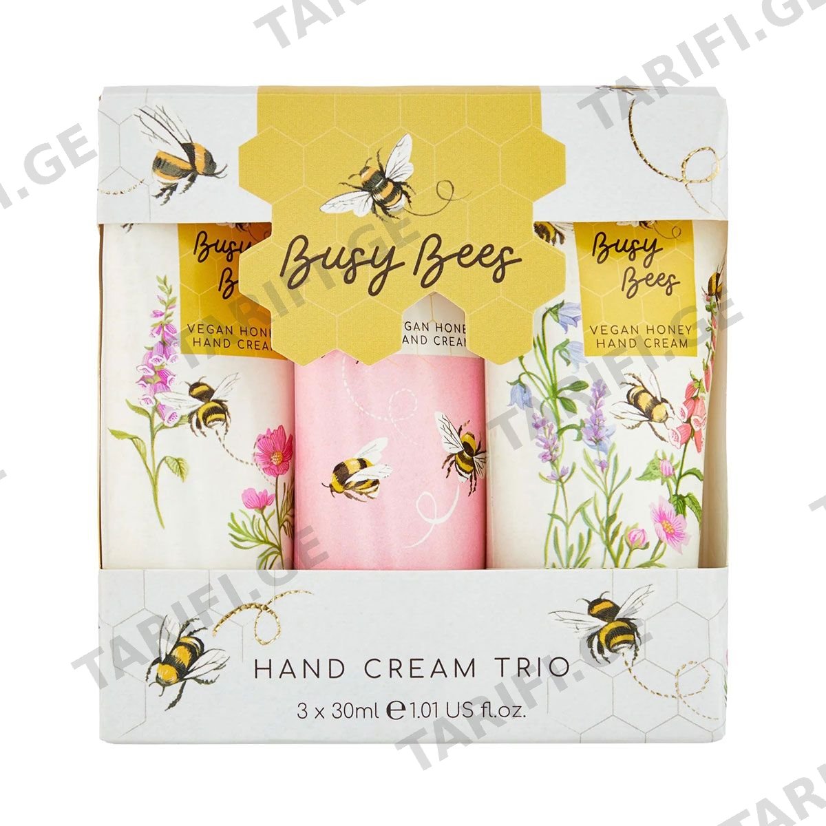 ხელის კრემები 30მლ 3 ცალი Busy Bees 4243 ჰესკოტი და აივორი - Heathcote & Ivory