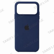 iPhone 17 Pro Silicone Case Dark Blue მობილური ტელეფონის ქეისი