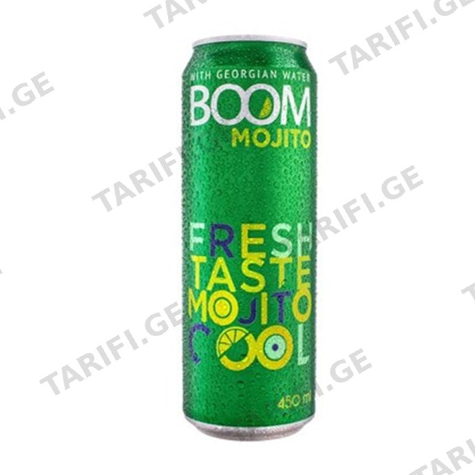 გაზიანი სასმელი BOOM MOJITO 0.45გრ