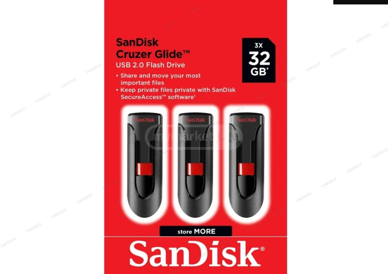 SanDisk Set of 3 Memory Stick Disk - 32GB Cruzer Glide USB 2