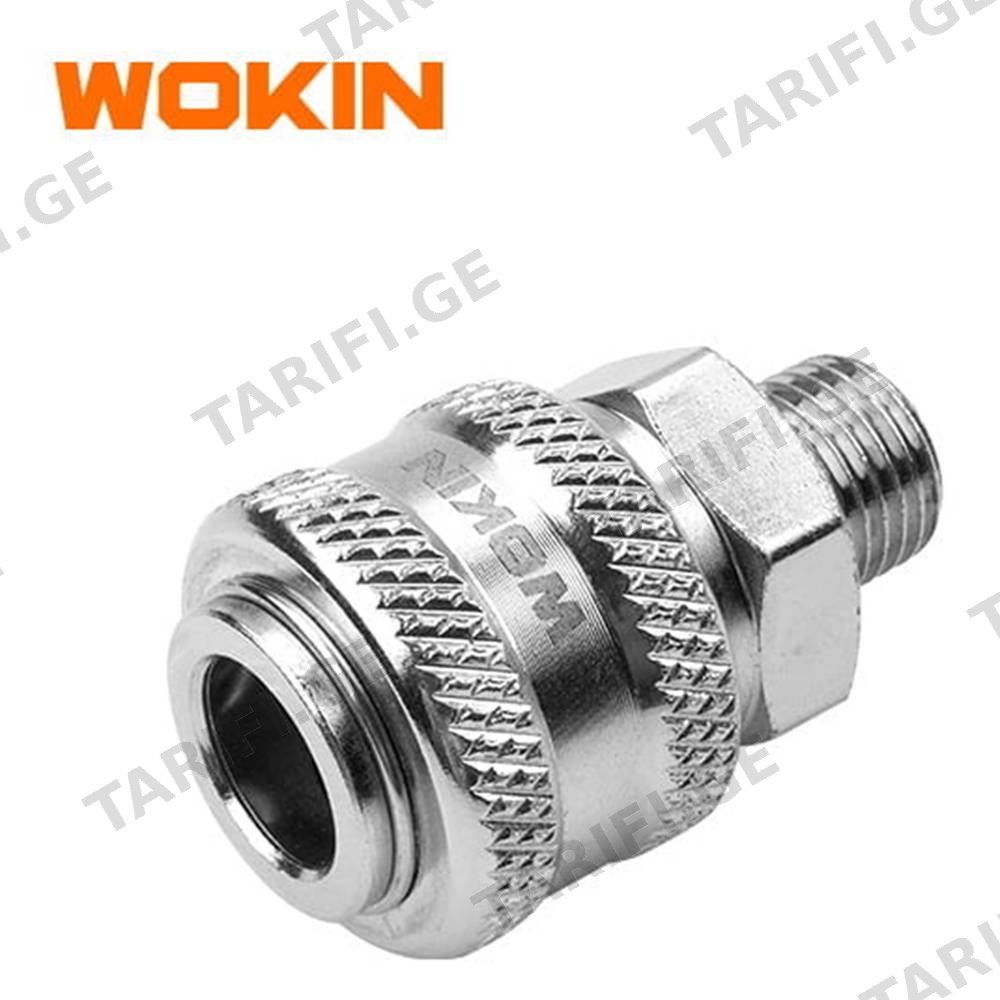 კომპრესორის კონექტორი გარე Wokin 817302, G1/4″, Quick Coupler, Silver