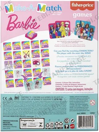 Mattel.fisher Price Game.მემო თამაში ბარბი