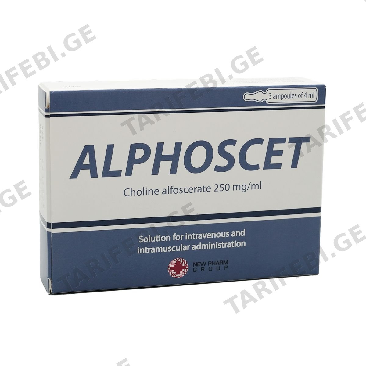 ალფოსცეტი - Alphoscet 250მგ/მლ 4მლ 3 ამპულა