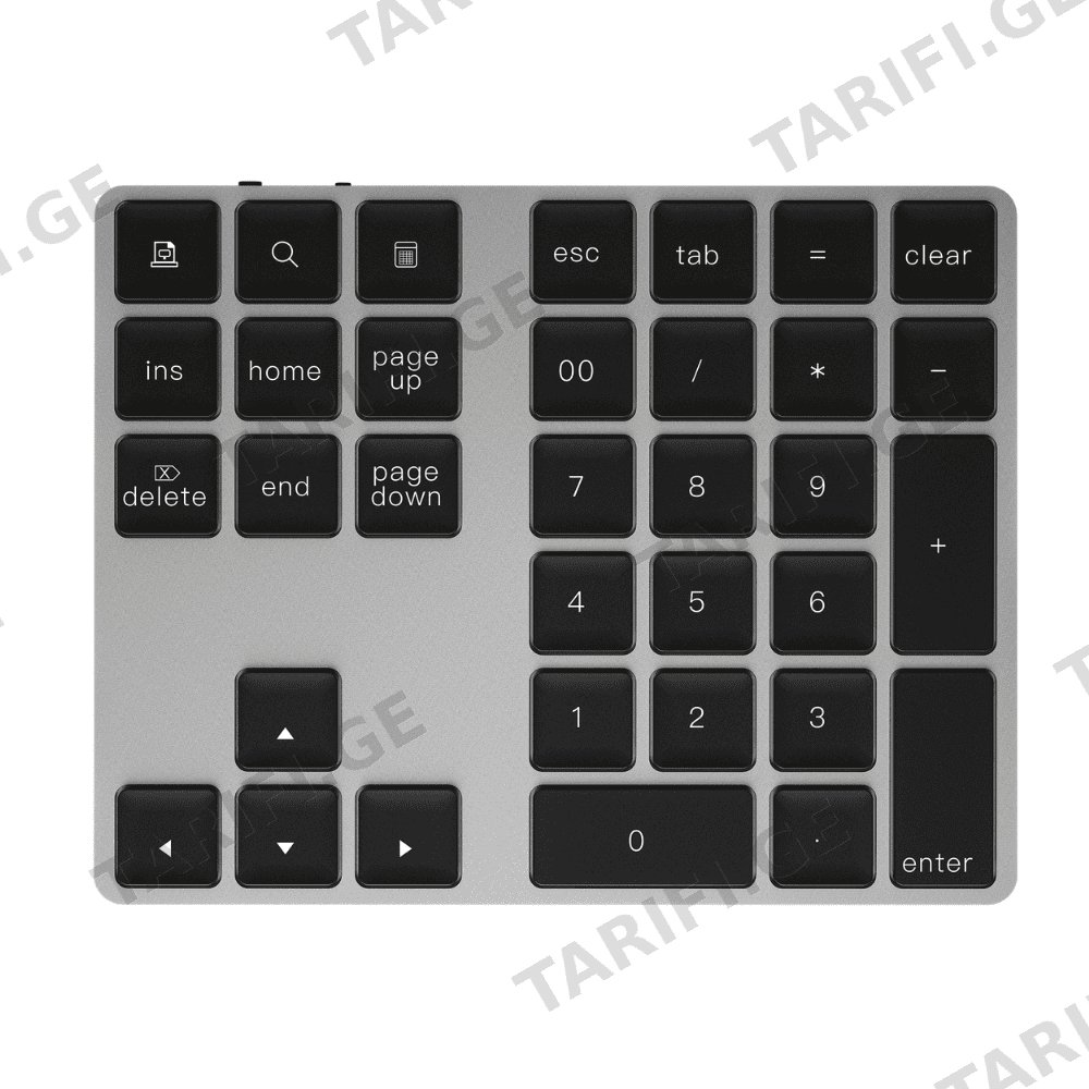 WiWU NKB-02 Wireless Numbric keypad 34 keys portable mini Financial accounting number keyboard extension for PC tablet