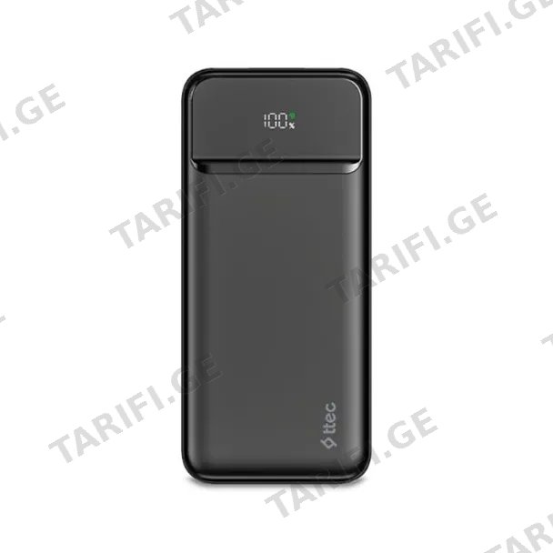 პორტატული დამტენი Ttec Recharger LCD 10000mAh PD 20W Power Bank Black 2BB233S