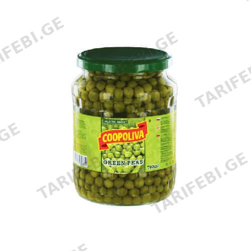 ბარდა კონსერვირებული შუშა /კოპოლივა/ 720მლ