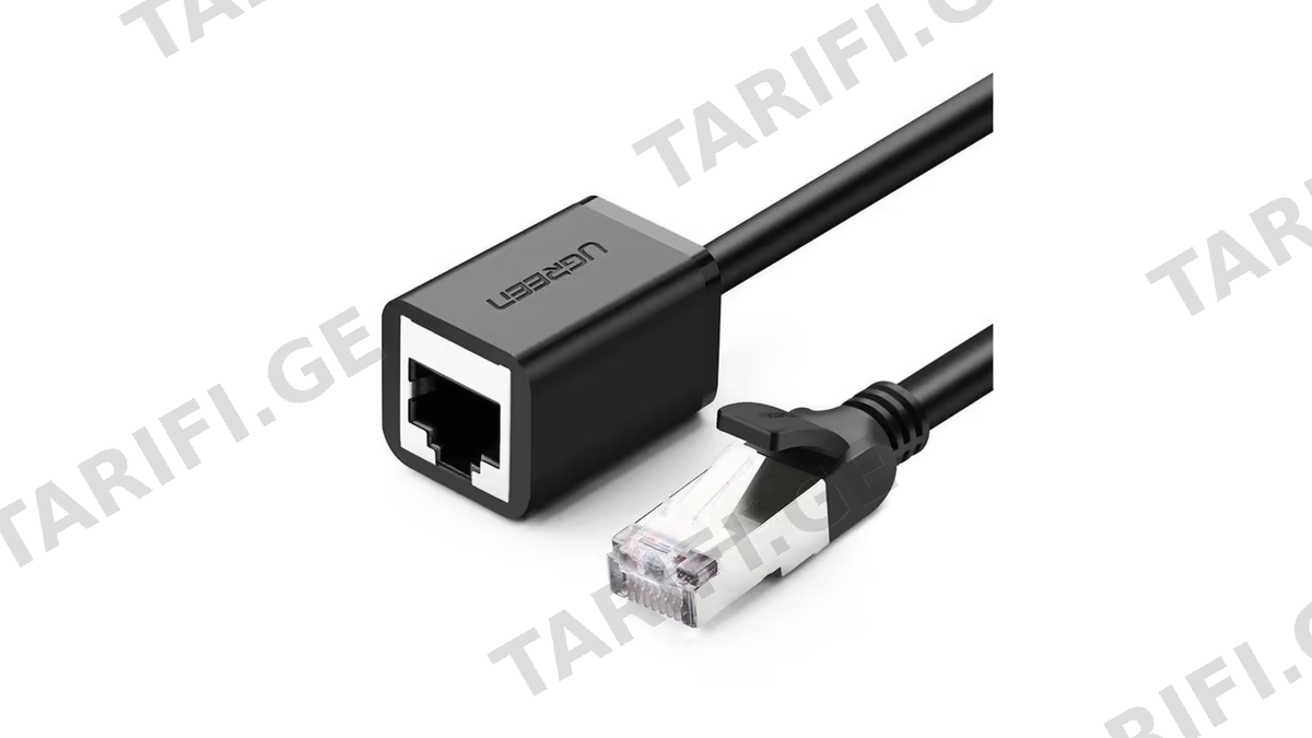 ქსელის კაბელის დამაგრძელებელი UGREEN NW112 (11282), CAT6 Extension LAN Cable, 3m, Black