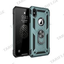 iPhone XS Max Sofia Ring Case სილიკონის ქეისი ბეჭდით - მწვანე