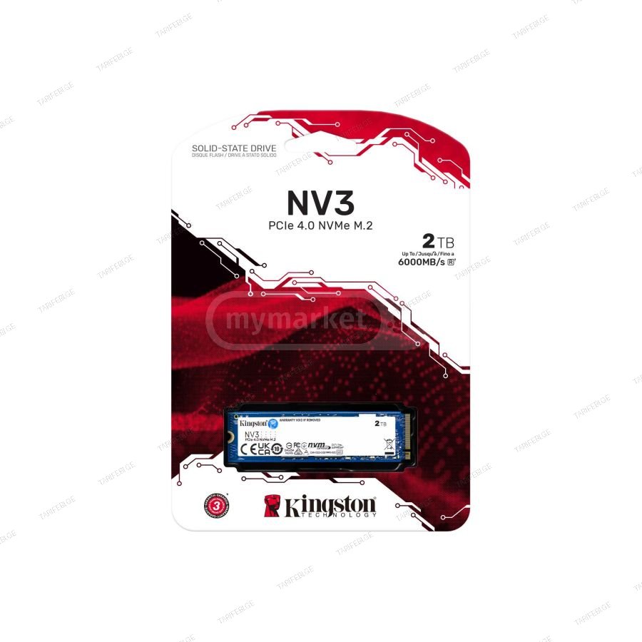 SSD Kingston 2TB NVMe SNV3S/2000G M.2 6,000MB/s read, 5,000M