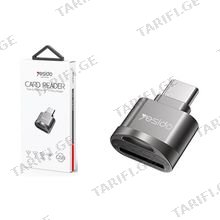 YESIDO GS19 CARD READERS Type-C to TF Card ბარათის წამკითხველი
