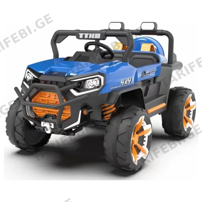 ბავშვის ელექტრო მანქანა 4X4 OFF-ROAD 667-BLU 4 ძრავით ლურჯი