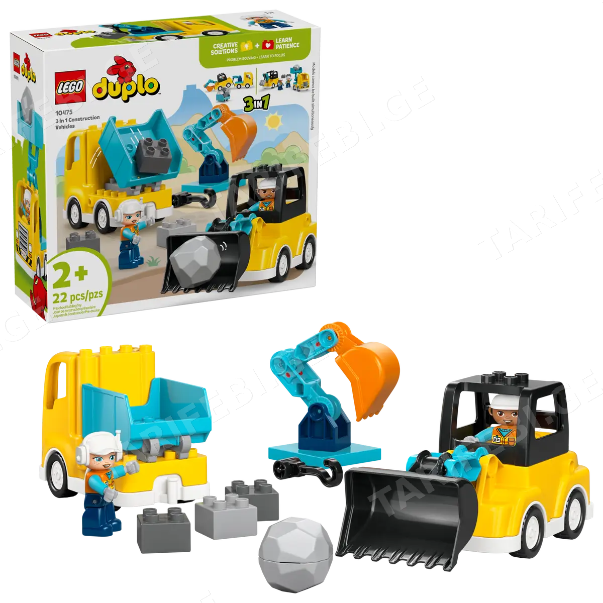 ასაწყობი კონსტრუქცია 3 IN 1 CONSTRUCTION VEHICLES 10475 | DUPLO