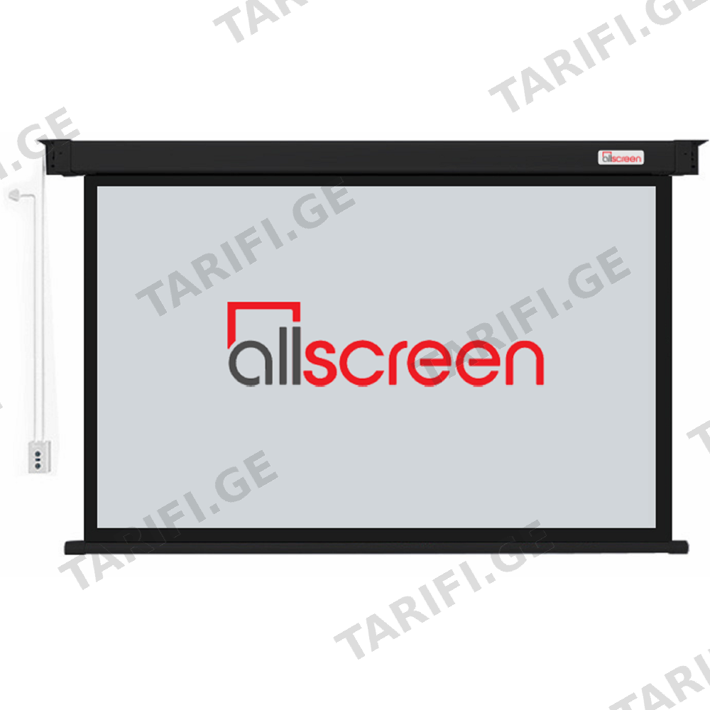 პროექტორის ელექტრო ეკრანი ALLSCREEN ELECTRIC PROJECTION SCREEN 200X200CM HD FABRIC CMP-8080B WITH REMOTE CONTROL 110 inch
