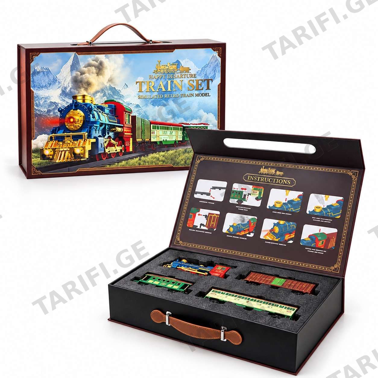 Classic Electric Train Rail GIFT BOX - სათამაშო ელექტრო მატარებელი