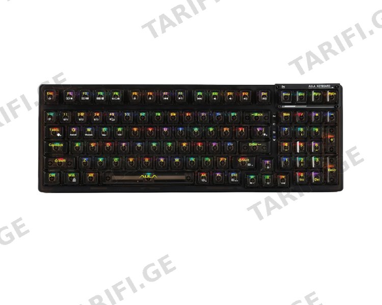 კლავიატურა AULA F98 RGB Wireless Gaming Mechanical Keyboard Black