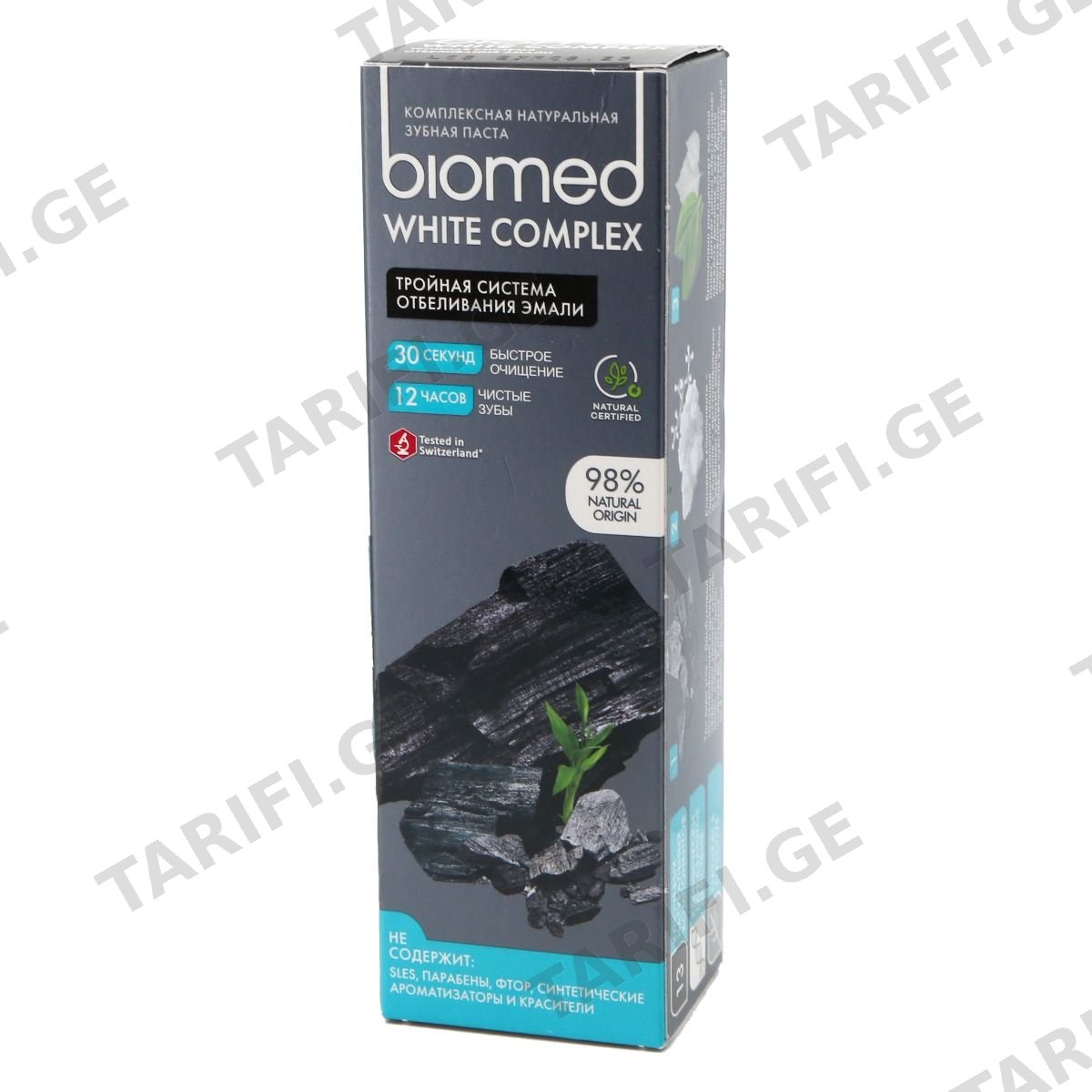 კბილის პასტა white complex 100გ 0424 ბიომედი - Biomed