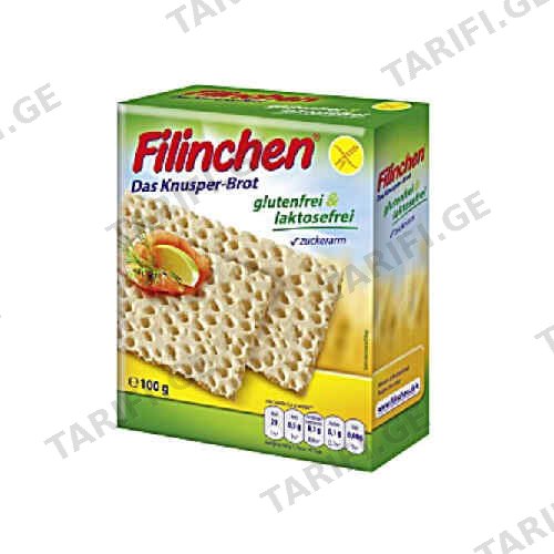ხრაშუნა პური გლუტენის გარეშე /FILINCHEN/ 100 გრ