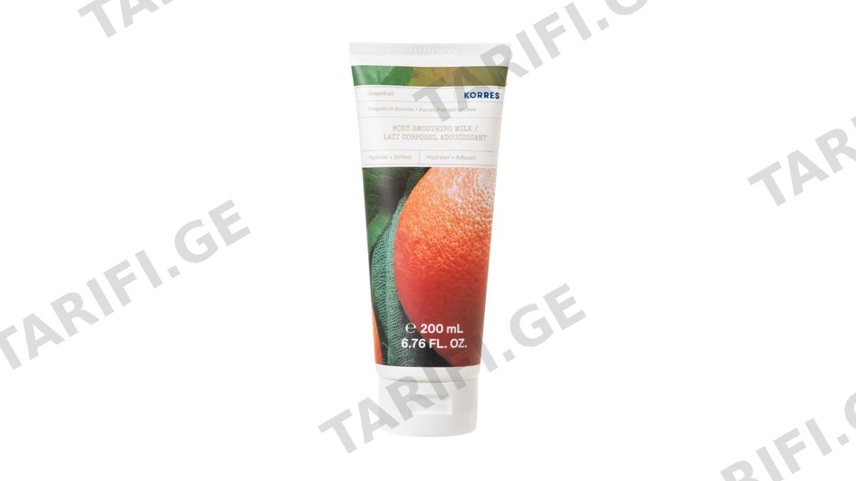 კორესი ტანის რძე 1182 GRAPEFRUIT დამატენიანებელი 200მლ