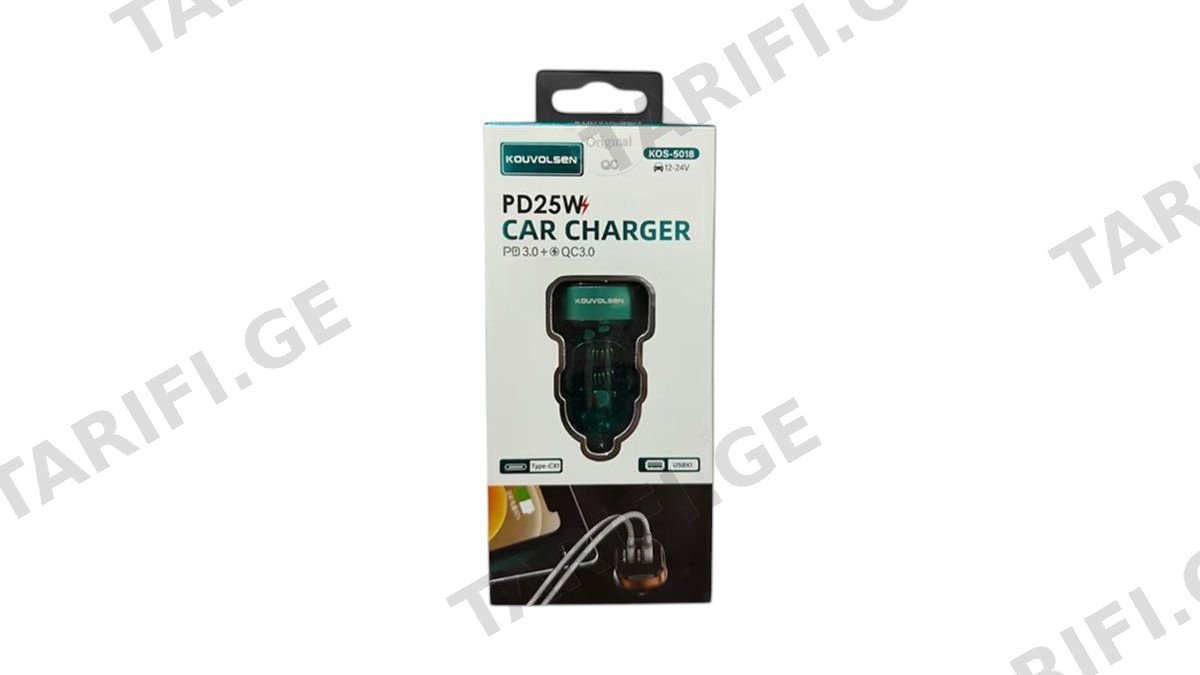 KOUVOLSEN CAR CHARGER KOS-5018 green