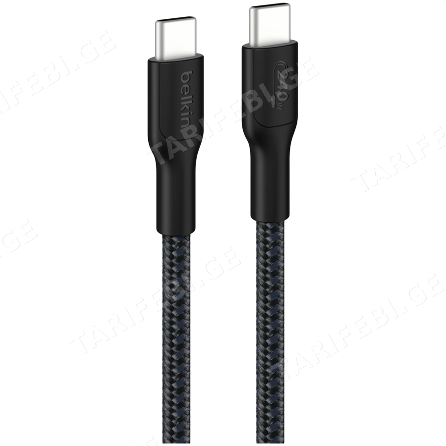 Belkin USB C 3M 240W Brained Cable Black