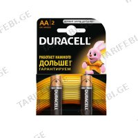(2ც) AA ელემენტი DURACELL Basic Alkaline