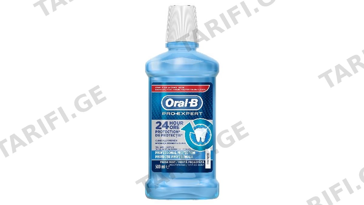 Oral-B პირის ღრუს სავლები პრო-ექსპერტი უალკოჰოლო 500 მლ