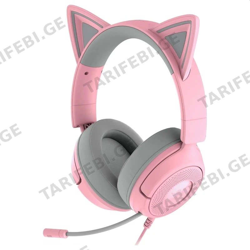 გეიმინგ ყურსასმენი მიკროფონით RAZER KRAKEN KITTY V3 X RZ04-05350100-R3M1 ვარდისფერი