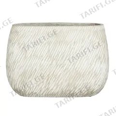 ქოთანი კერამიკული Elio pot oval l. grey - l42xw20xh30cm