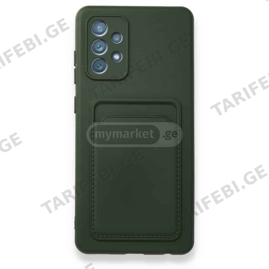 Samsung Galaxy A72 Kelvin Case ბარათის ჩასადებით სილიკონის ქეისი თავსებადია Samsung Galaxy A72-თან თვისებები: