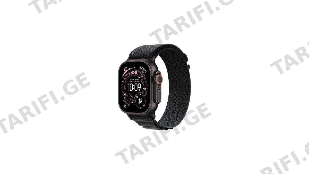 Apple Watch Ultra 3 49mm Black Titanium Case With Black Alpine Loop MF0X4 L