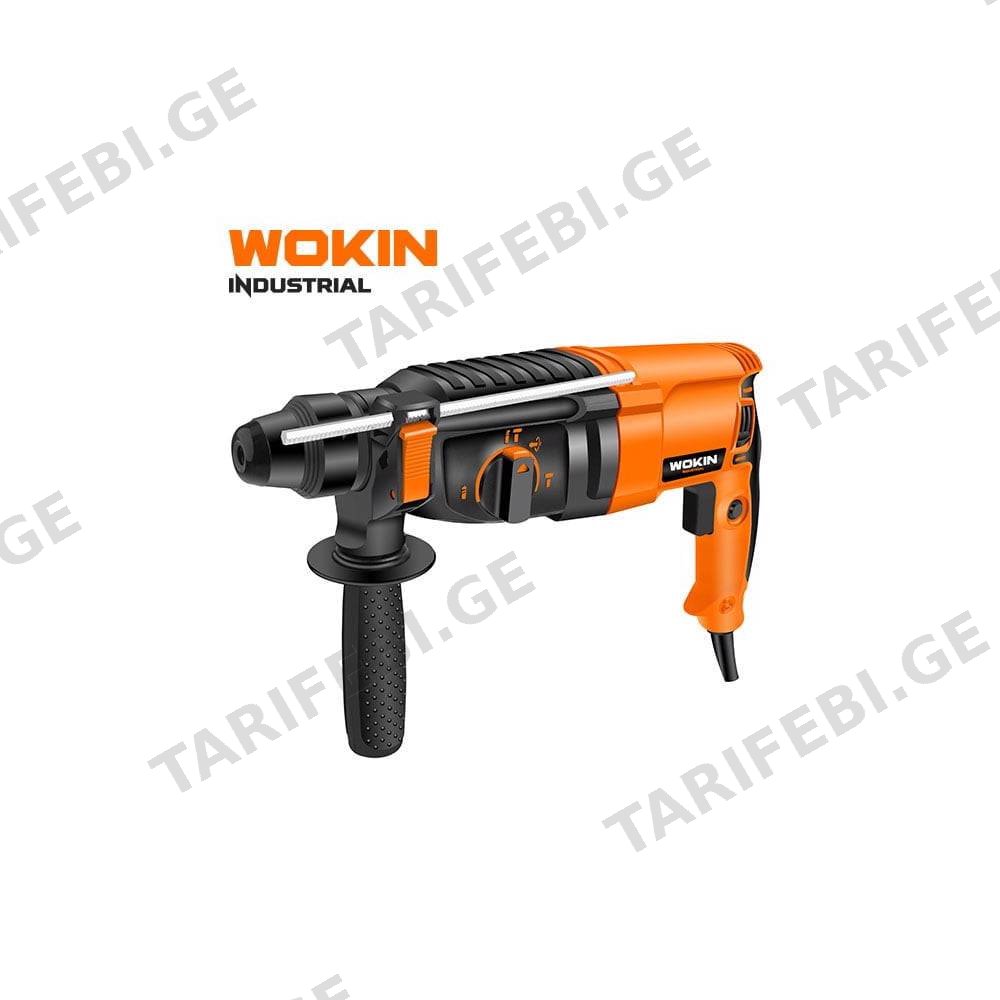 პერფორატორი Wokin 787180, 800W, 1200Rpm, ROTARY HAMMER(INDUSTRIAL) Black/Orange