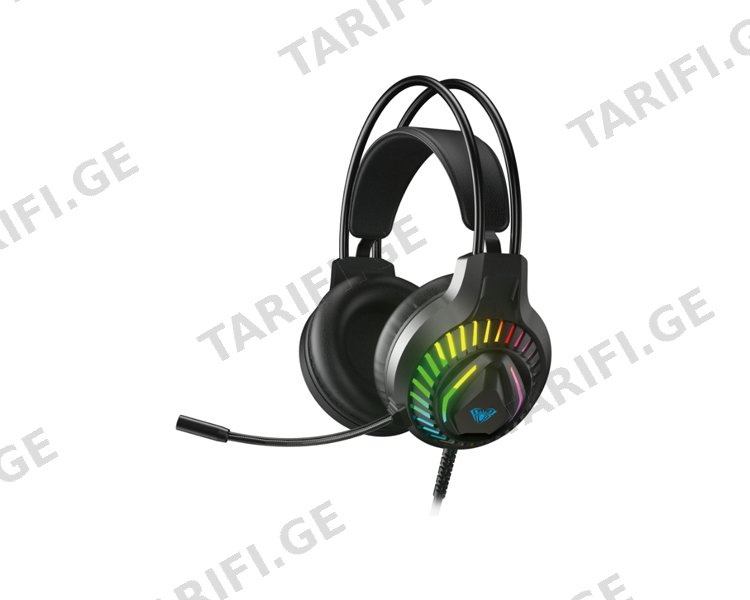 ყურსასმენი AULA S605 RGB Wired Gaming Headset Black