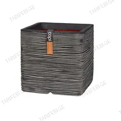 ქოთანი ყვავილის Capi Europe Planter Rib NL 40x40x40სმ ანტრაციტი