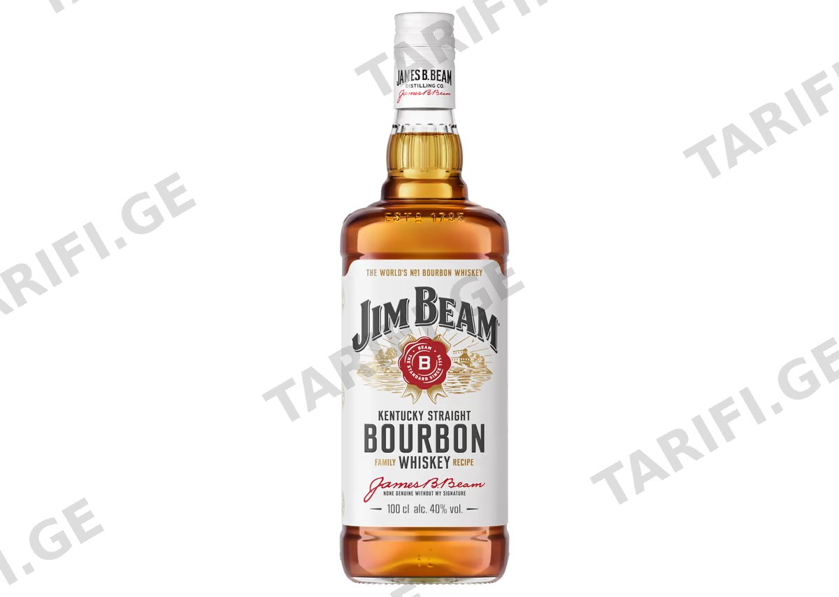 ბურბონი Jim Beam. თეთრი - 1L