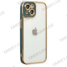 iPhone 14 Liva lense Case სილიკონის ქეისი - მწვანე