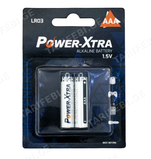 ელემენტი Poewr-Xtra AAA 2ც Alkaline