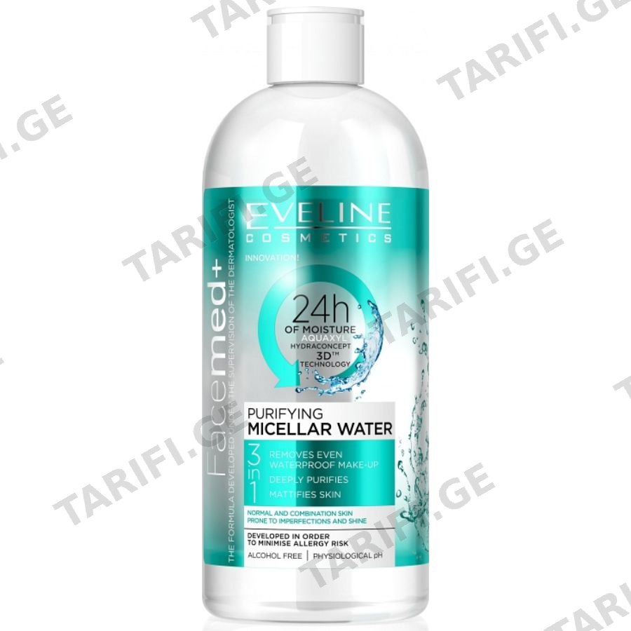 Facemed+ გამწმენდი მიცერალური წყალი 3b1. 400მლ.