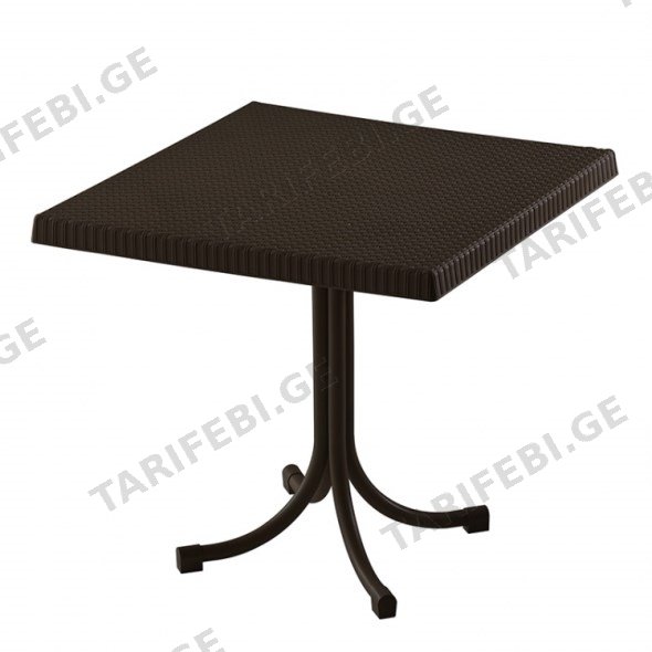 მაგიდა Comfort Time Palmiye Rattan CT063 80x80 მუქი ყავისფერი
