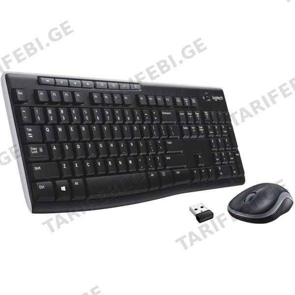 კლავიატურა+მაუსი Logitech MK270 Wireless Keyboard Black